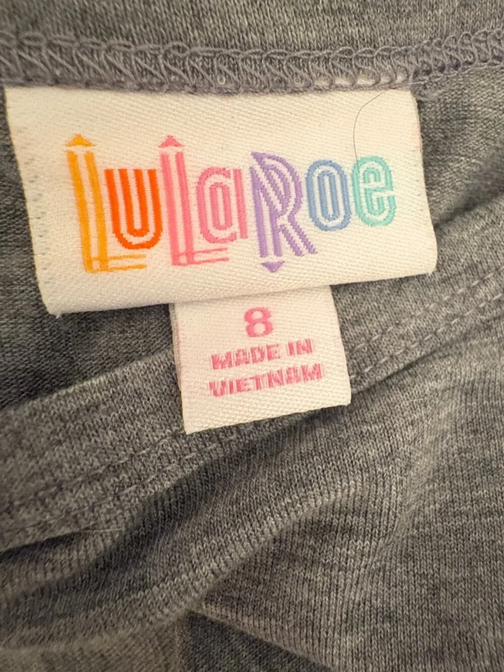 LulaRoe Minnie Mouse Baseball Style 3/4 Sleeve Shirt size 8 Pull over